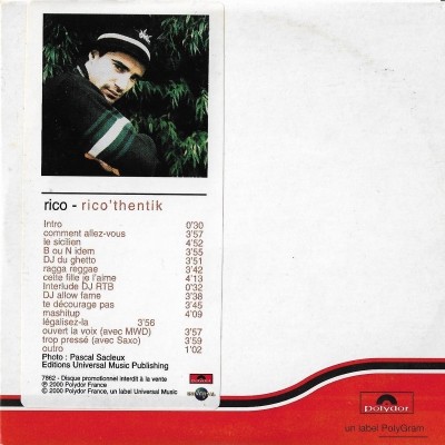 Rico - Rico'Thentik (Promo CD) (2000)